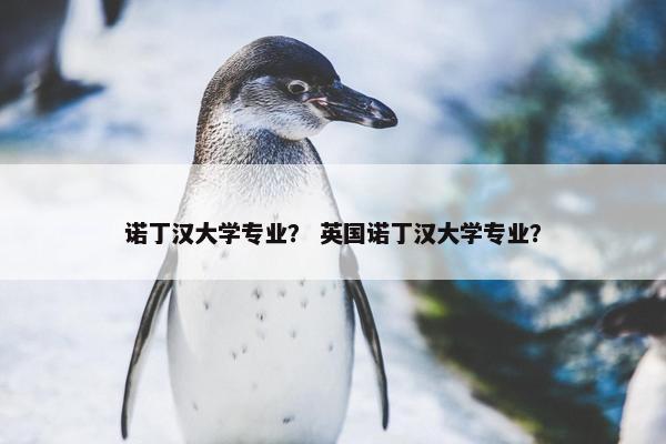诺丁汉大学专业？ 英国诺丁汉大学专业？