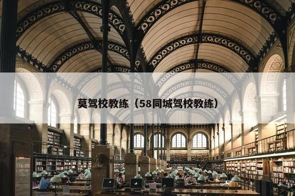 莫驾校教练（58同城驾校教练）