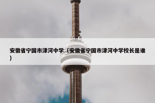 安徽省宁国市津河中学（安徽省宁国市津河中学校长是谁）