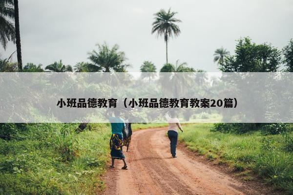 小班品德教育（小班品德教育教案20篇）