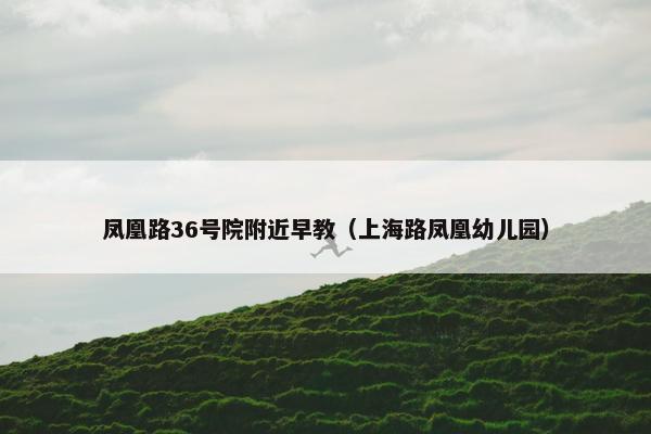 凤凰路36号院附近早教（上海路凤凰幼儿园）