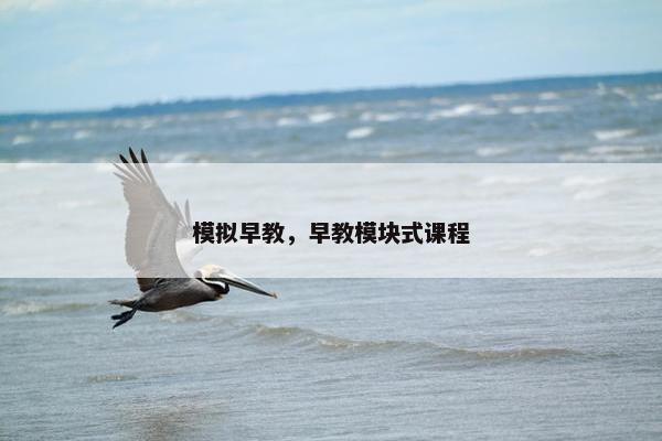 模拟早教，早教模块式课程