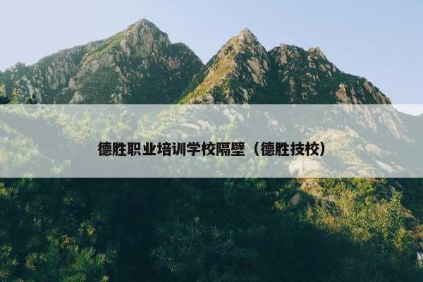 德胜职业培训学校隔壁（德胜技校）