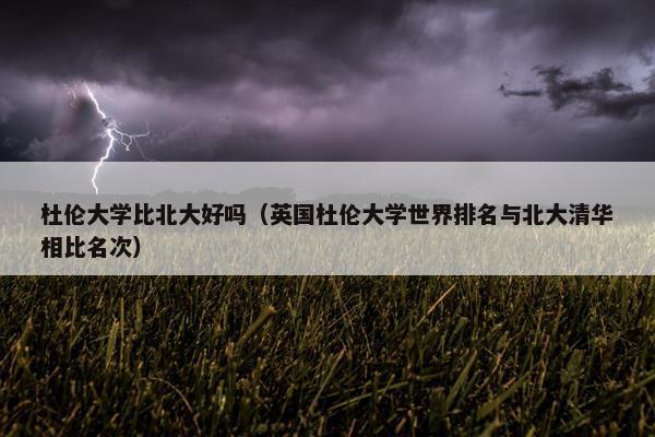 杜伦大学比北大好吗（英国杜伦大学世界排名与北大清华相比名次）