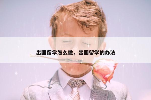 出国留学怎么做，出国留学的办法