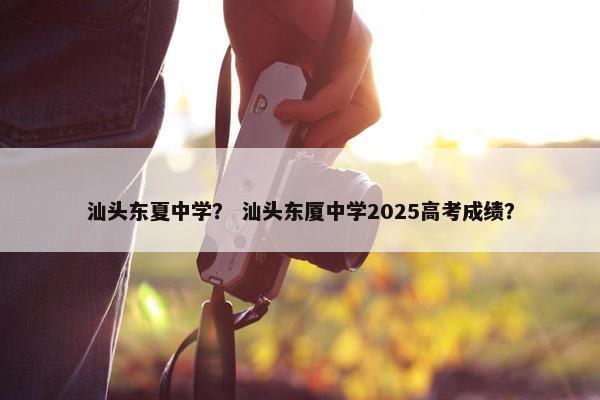 汕头东夏中学？ 汕头东厦中学2025高考成绩？