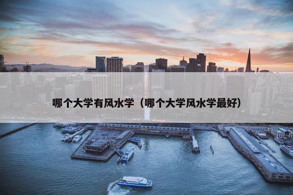 哪个大学有风水学（哪个大学风水学最好）