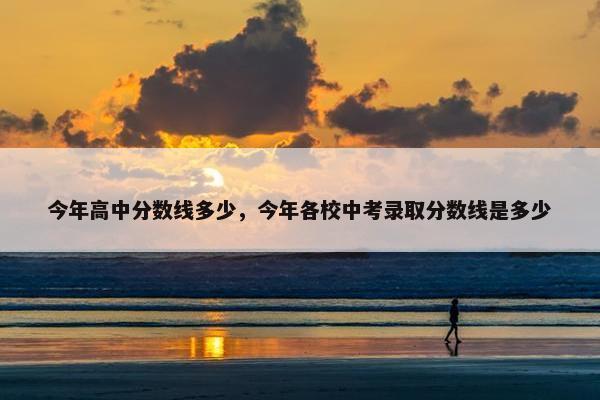 今年高中分数线多少，今年各校中考录取分数线是多少