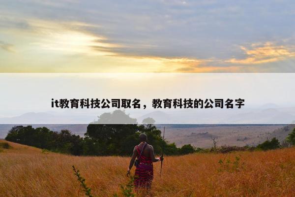 it教育科技公司取名，教育科技的公司名字