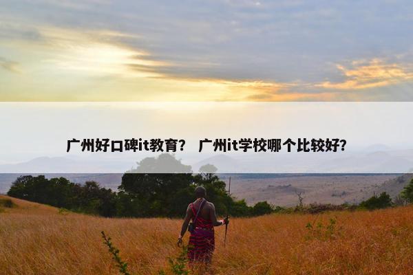 广州好口碑it教育？ 广州it学校哪个比较好？
