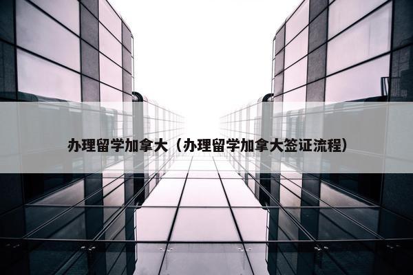 办理留学加拿大（办理留学加拿大签证流程）
