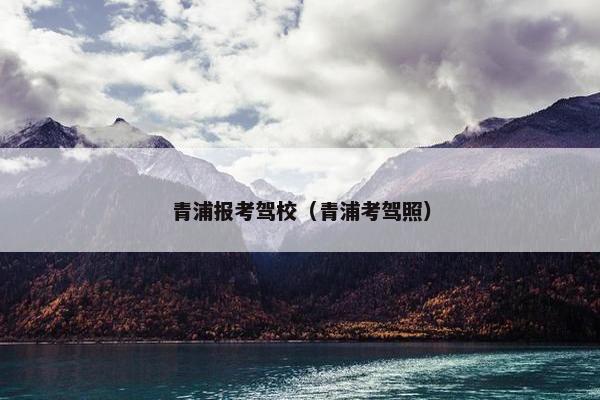 青浦报考驾校（青浦考驾照）