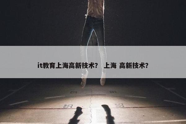 it教育上海高新技术？ 上海 高新技术？