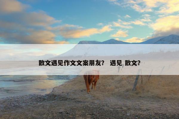 散文遇见作文文案朋友？ 遇见 散文？