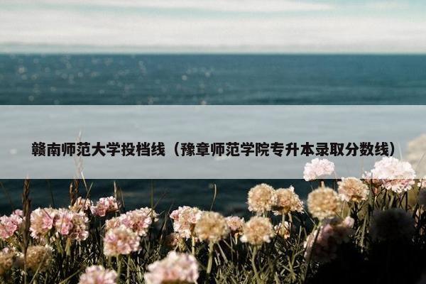 赣南师范大学投档线（豫章师范学院专升本录取分数线）