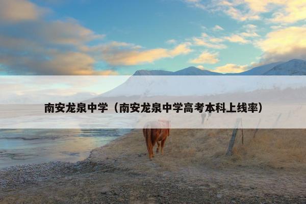 南安龙泉中学（南安龙泉中学高考本科上线率）
