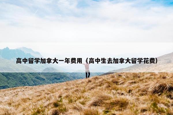 高中留学加拿大一年费用（高中生去加拿大留学花费）