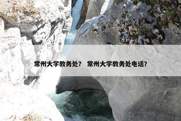 常州大学教务处？ 常州大学教务处电话？