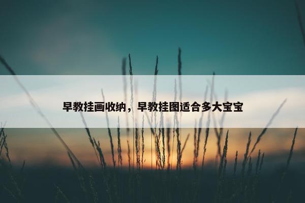 早教挂画收纳，早教挂图适合多大宝宝