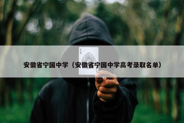 安徽省宁国中学（安徽省宁国中学高考录取名单）