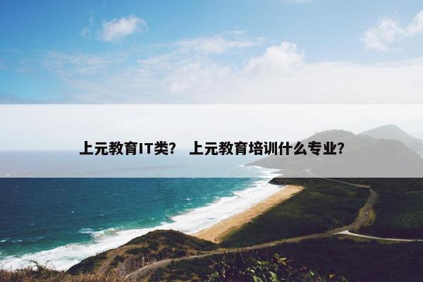 上元教育IT类？ 上元教育培训什么专业？