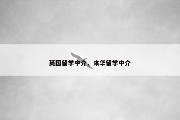 英国留学中介，来华留学中介