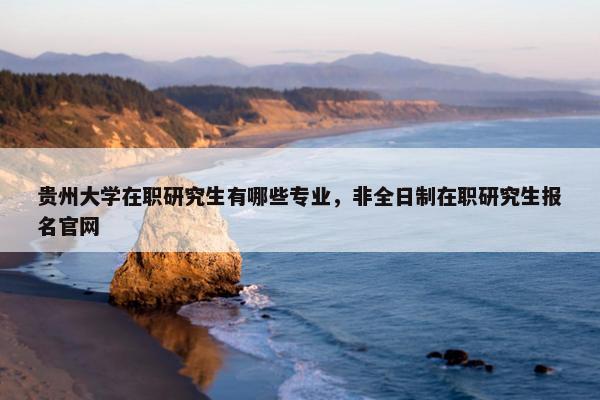 贵州大学在职研究生有哪些专业，非全日制在职研究生报名官网