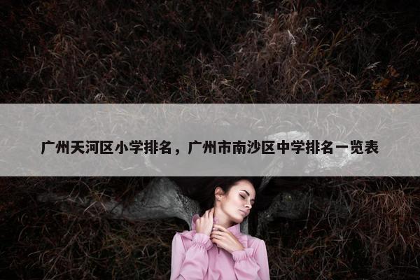 广州天河区小学排名，广州市南沙区中学排名一览表