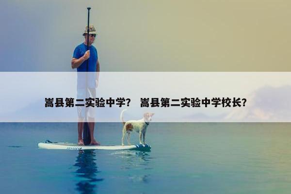 嵩县第二实验中学？ 嵩县第二实验中学校长？