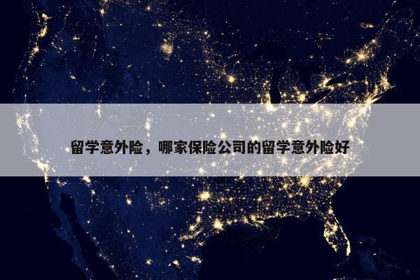留学意外险，哪家保险公司的留学意外险好