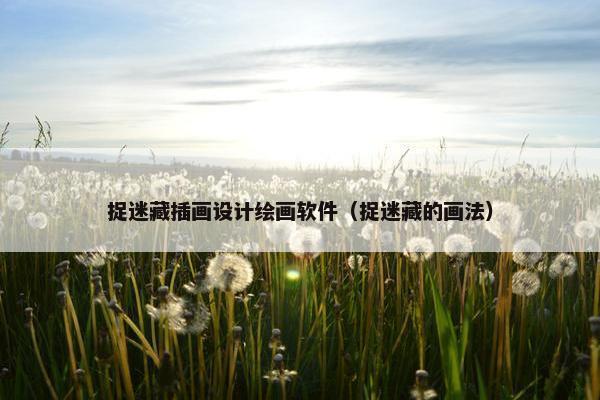 捉迷藏插画设计绘画软件（捉迷藏的画法）