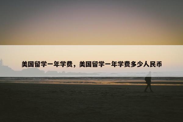 美国留学一年学费，美国留学一年学费多少人民币