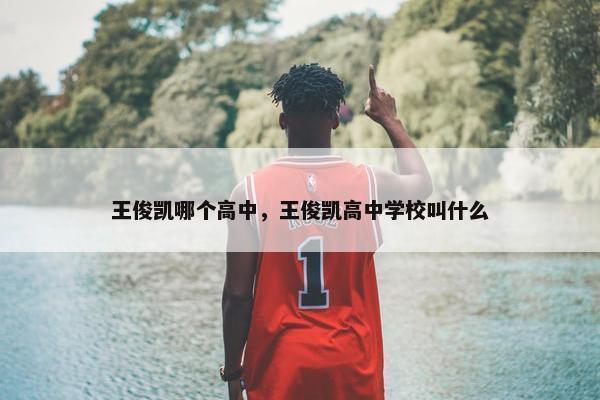 王俊凯哪个高中，王俊凯高中学校叫什么