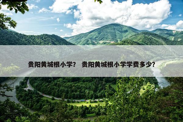 贵阳黄城根小学？ 贵阳黄城根小学学费多少？