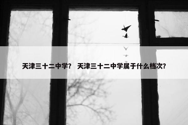 天津三十二中学？ 天津三十二中学属于什么档次？