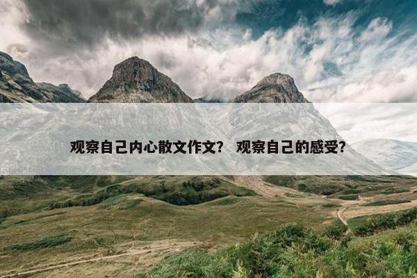 观察自己内心散文作文？ 观察自己的感受？