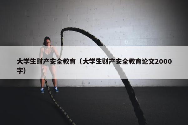 大学生财产安全教育（大学生财产安全教育论文2000字）