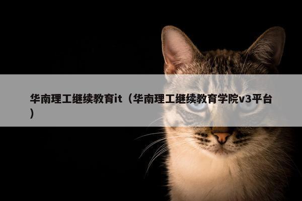 华南理工继续教育it（华南理工继续教育学院v3平台）