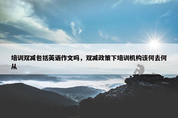 培训双减包括英语作文吗，双减政策下培训机构该何去何从