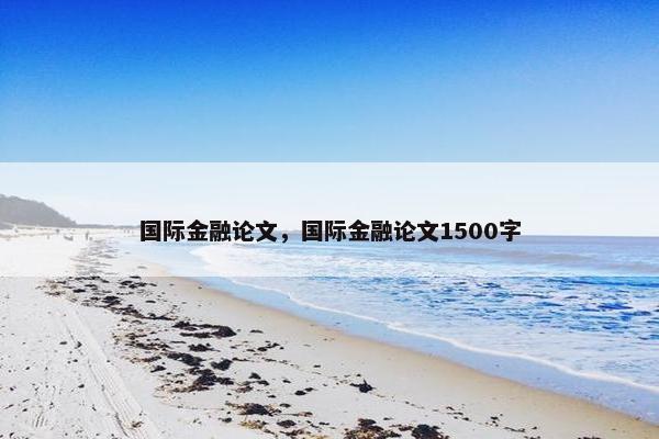 国际金融论文，国际金融论文1500字