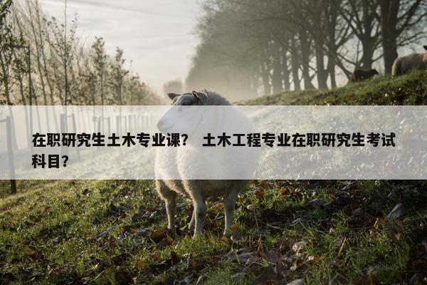 在职研究生土木专业课？ 土木工程专业在职研究生考试科目？