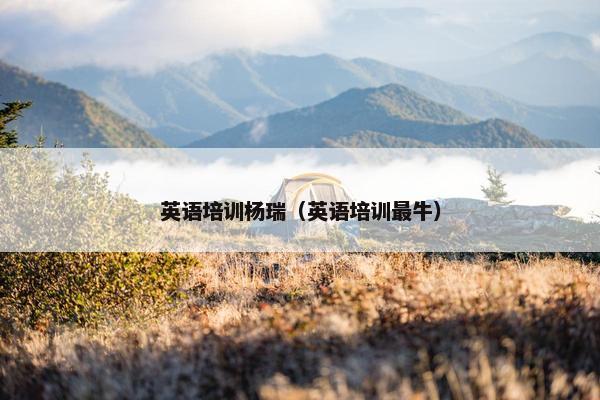 英语培训杨瑞（英语培训最牛）