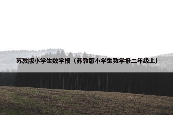 苏教版小学生数学报（苏教版小学生数学报二年级上）