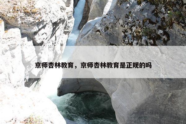 京师杏林教育，京师杏林教育是正规的吗