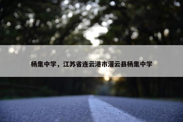 杨集中学，江苏省连云港市灌云县杨集中学