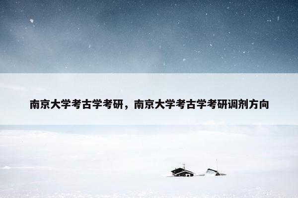 南京大学考古学考研，南京大学考古学考研调剂方向