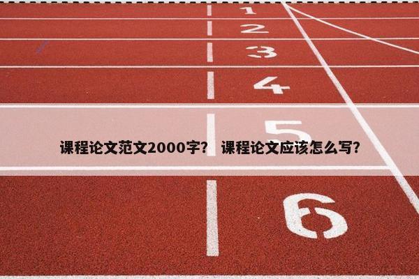 课程论文范文2000字？ 课程论文应该怎么写？