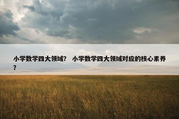 小学数学四大领域？ 小学数学四大领域对应的核心素养？