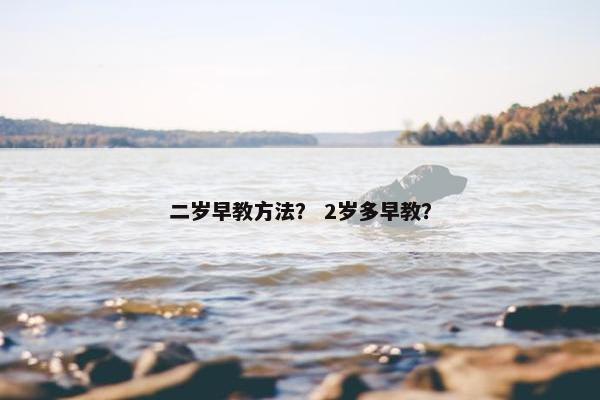 二岁早教方法？ 2岁多早教？
