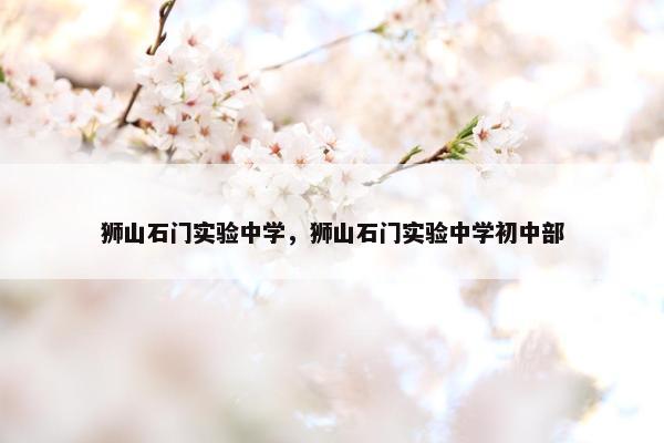 狮山石门实验中学，狮山石门实验中学初中部